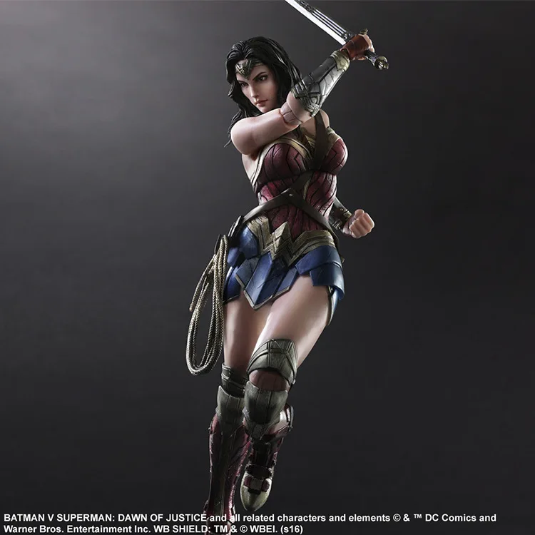 Play Arts DC Super Hero Justice League Wonder Woman ПВХ фигурка Коллекционная модель игрушки 1" 26 см