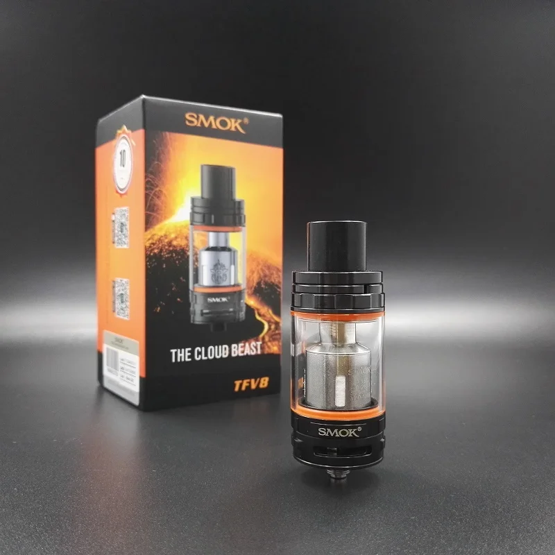 Оригинальный Elektronik пикантная закуска sigara SMOK TFV8 Vape распылителя 6 мл облако зверь RDA