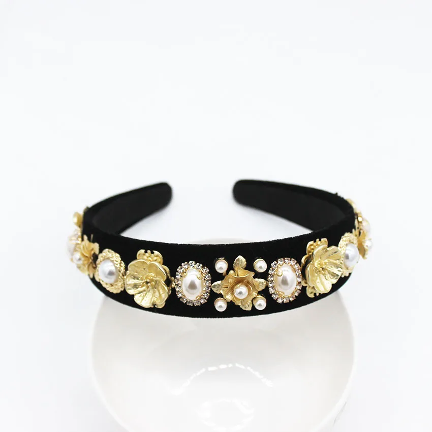 Трендовая барочная металлическая Цветочная тиара Корона ободок для волос