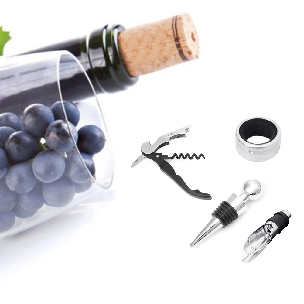 Новые 4 шт Портативные штопор из нержавеющей стали для вина стоппер Pourer бар