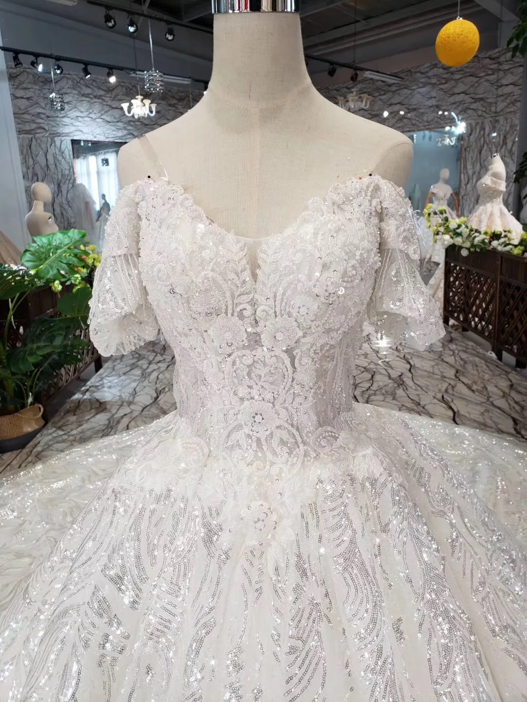 Vestido De Noiva Off The Shoulder Lace Ball Gown Bridal Wedding Dresses 2019 Sequins Embroidery Beaded Vintage Gowns | Свадьбы и