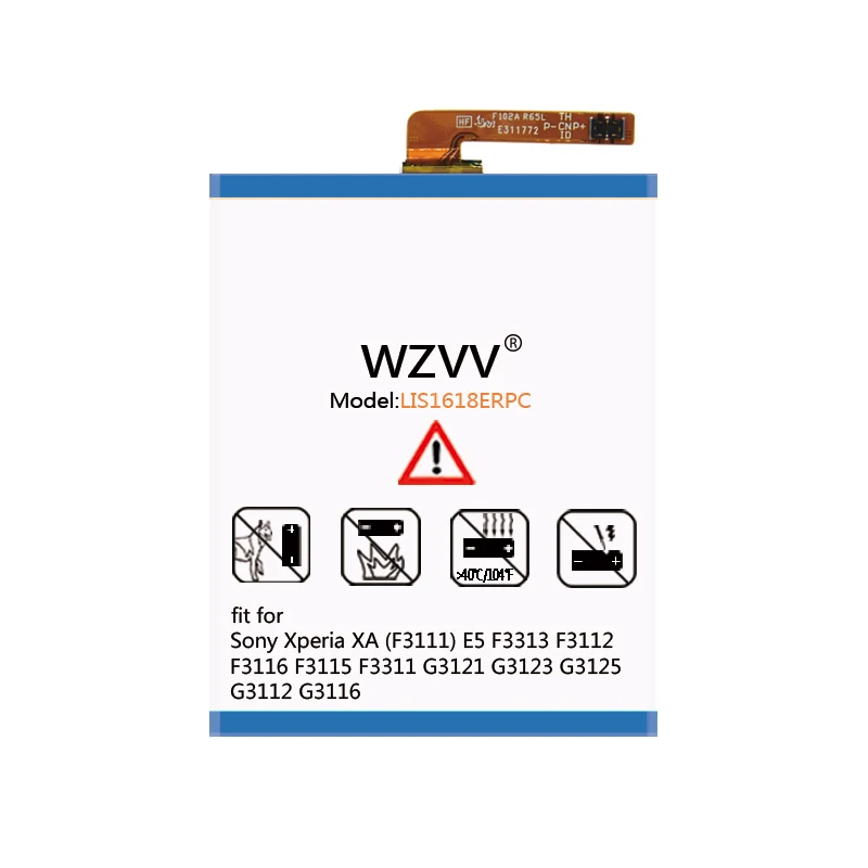 wzvv 2620mAh LIS1618ERPC battery for Sony Xperia E5 XA XA1 G3121 G3123 G3125 G3112 G3116 F3111 F3112 F3113 F3115 batteries | Мобильные