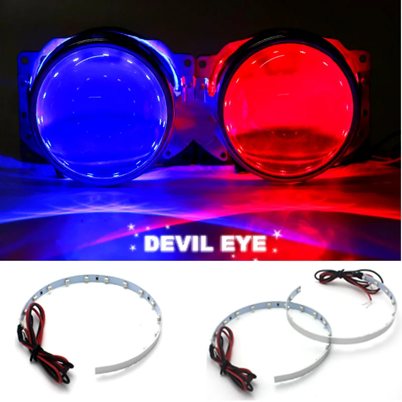 2X Devil Eye авто фары Halo Кольца для Ангельского глаза светодиодный чипы 60 SMD