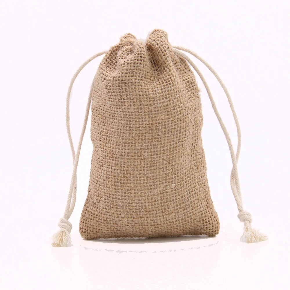 

T086,Free Shipping,Jute Burlap Gift Drawstring bag,Burlap Sack Wholesale,Various sizes available ,Custom Size Logo Print Accept