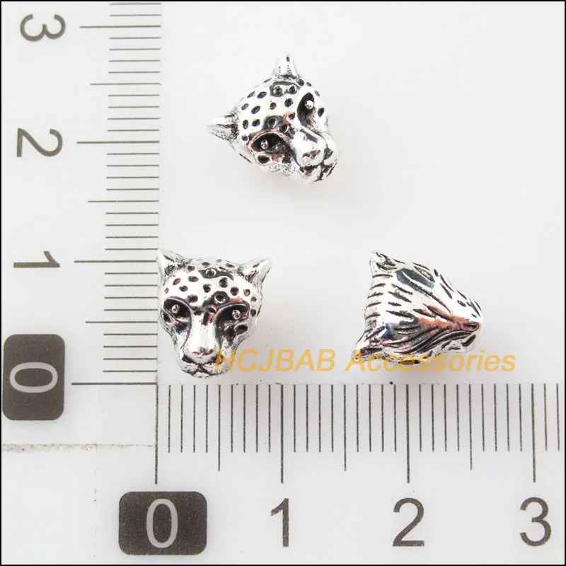 16 шт. Тибетский серебристый цвет животных подвески в форме головы льва Spacer Бусины