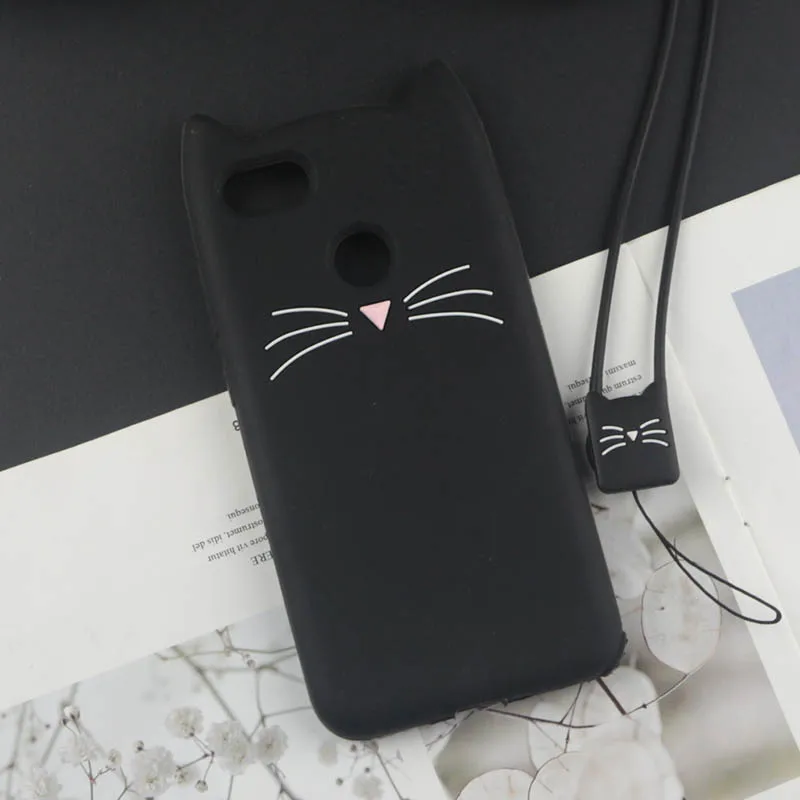 Милый силиконовый чехол с 3D рисунком для Xiaomi mi 8 Lite, чехол s, Япония, блестящая борода, кошка, кошечка с милыми ушками, чехол для телефона mi 8 SE