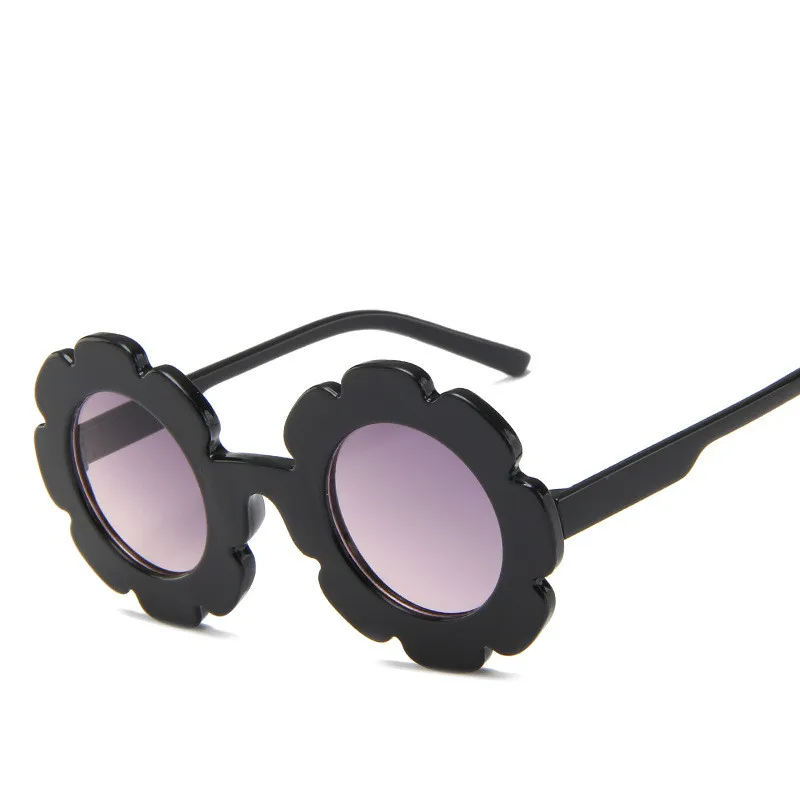 Винтажные детские солнцезащитные очки с круглым цветком Gafas спортивные UV400 для