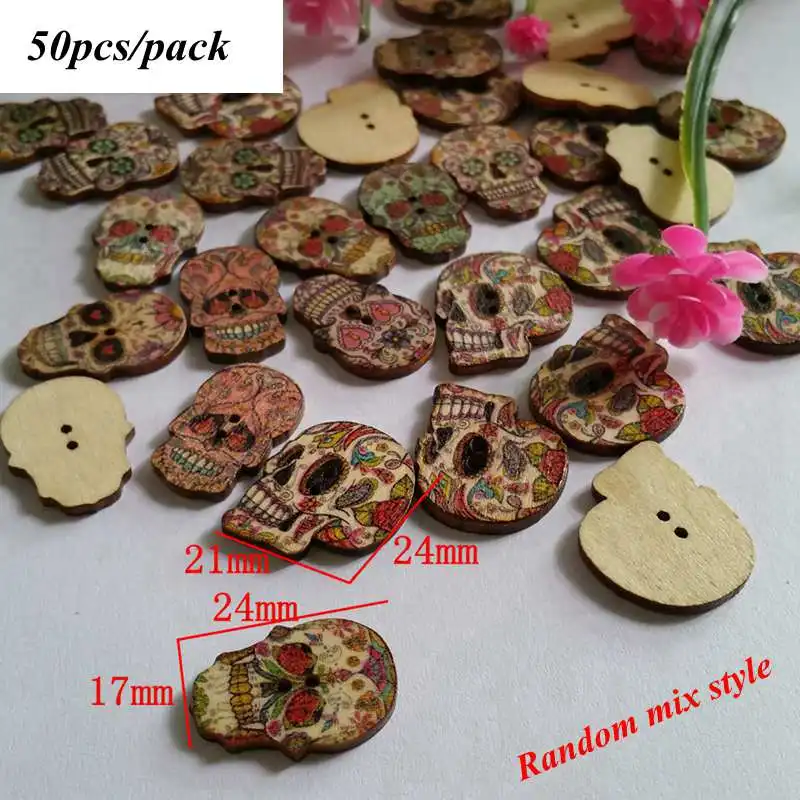 Style 10 50pcs 30/40/50 шт 2 отверстия деревянные пуговицы для Скрапбукинг ремесла Сделай Сам детские, для малышей Костюмы швейная декоративные пуговицы для рукоделия животных L-4 - Цвет: Style 10 50pcs