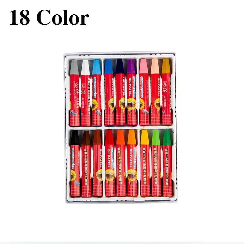18 color 48 цветов масляная пастель для художника детская граффити Рисование ручка школьные канцелярские товары для рукоделия мягкий карандаш для творчества - Цвет: 18 color