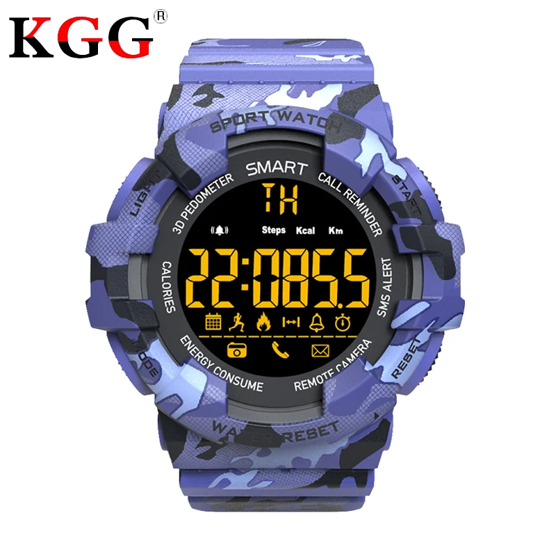 BM18 спортивные Smartwatch Открытый камуфляж Bluetooth Smart часы IP67 Водонепроницаемый Фитнес