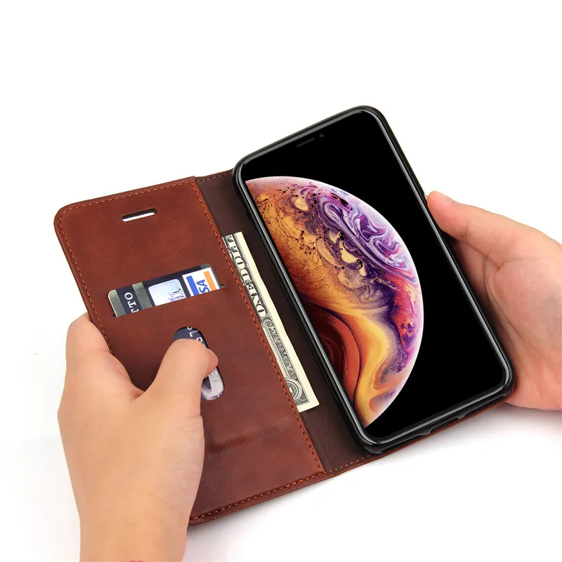 Xiaomi 5X 6X 6A A1 A2 lite 7 8 lite 8 se 9 PocoPhone F1 Redmi 4X note 5, 6, 7, Pro 5Plus кожаный чехол-портмоне с откидной крышкой карман Защитный чехол