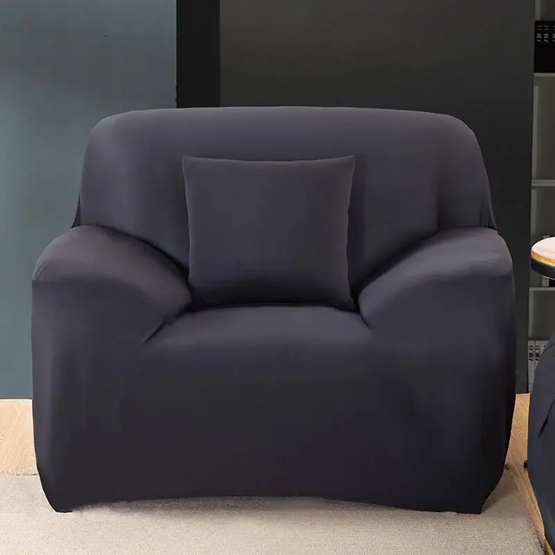 Black one seat Эластичный чехол на диван Чехлы для диванов Дешевые Хлопок диванных чехлов для Гостиная покрывало на диван, кушетку Ipad Mini 1/2/3/4 местный - Цвет: Black one seat