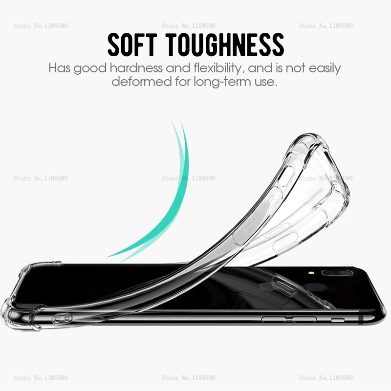 Противоударный прозрачный силиконовый чехол для Samsung Galaxy A7 A9 A8 plus A6 J4 J6 2018 M10 A30 A50 A40