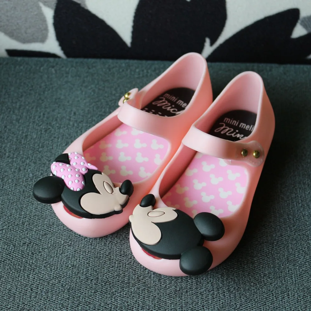 Mini Melissa Mickey/Классические прозрачные сандалии для девочек Новинка 2020 года Детская
