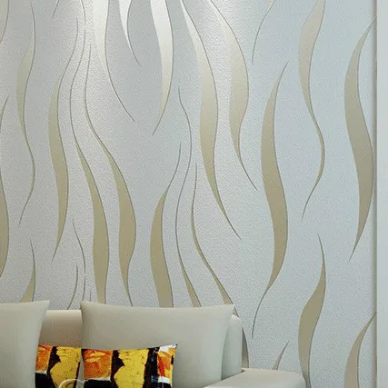 Нетканые обои 3D Рулон обоев для настольной печати Современный простой стиль Поверхность в полоску Нетканые обои papel de parede D54 on.