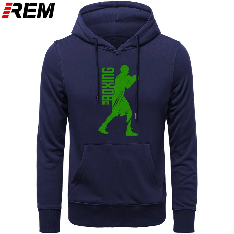 NAVY GREEN Высокое Качество Забавные толстовки мужские лучшие Boxinger толстовки Рокки с длинным рукавом для взрослых топы толстовки, свитшоты - Цвет: NAVY GREEN