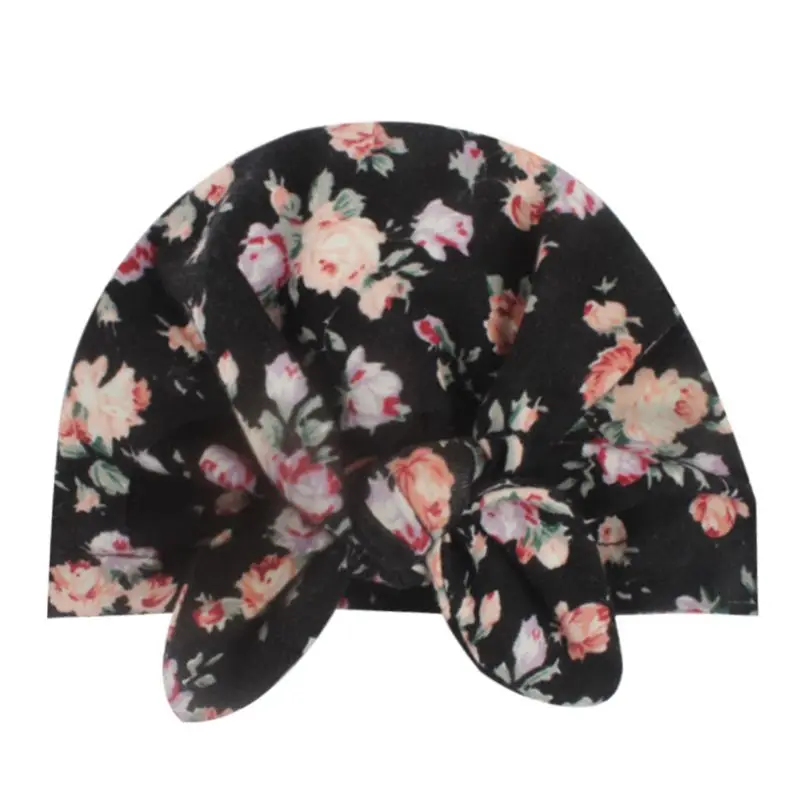Fashion Baby Hat Solid Turban Kids Girls Sun Elastic Caps 4 Style Cap Bow Tie Infant Accessories | Детская одежда и обувь