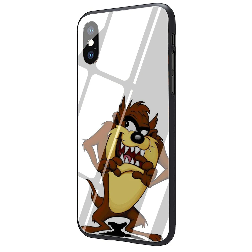 Looney Tunes Тасманский Дьявол Taz закаленное стекло чехол для телефона iPhone 5 5S 6 6s Plus 7 8 Plus X XR XS 11 Pro Max - Цвет: G1