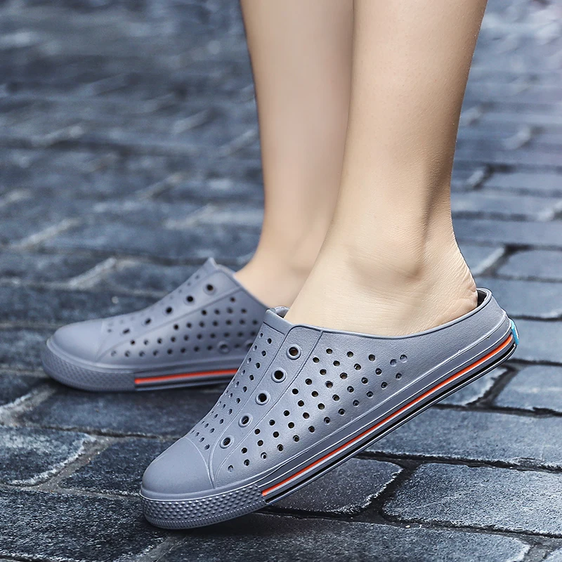 2019 летние мужские сандалии на деревянной подошве EVA Легкие пляжные тапочки для