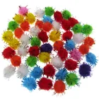 300 шт. 15 мм разноцветные блестящие помпоны, мягкие шарики-помпоны, художественные игрушки, товары для рукоделия, швейные тканевые помпоны, свадебное украшение для дома
