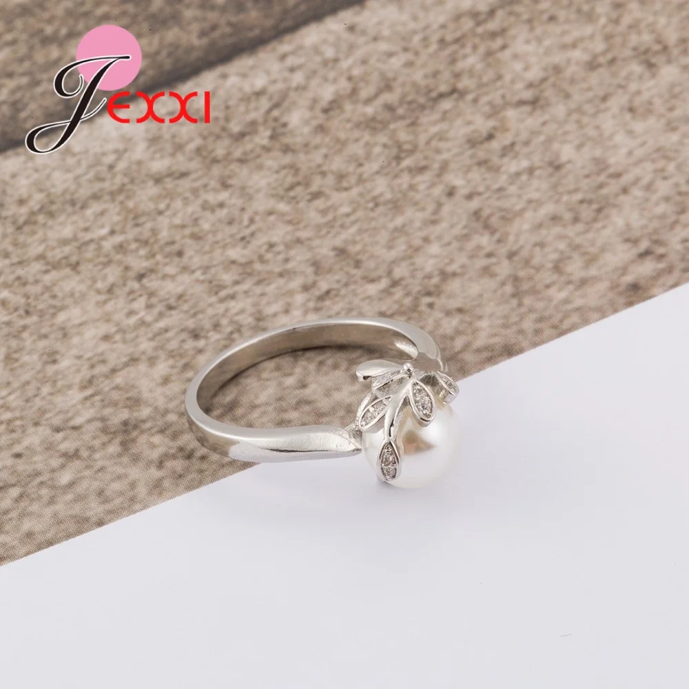 Кольцо на палец с жемчугом из стерлингового серебра 925 пробы аксессуары для