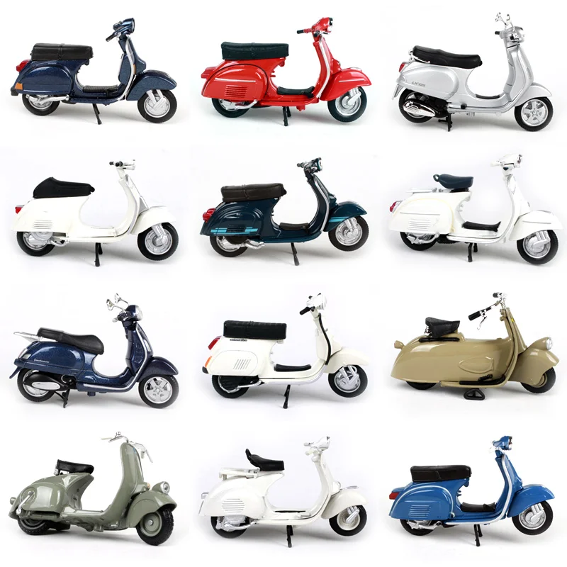 1:18 PIAGGIO Vespa Сплав мотоцикл литые модели игрушки для детей подарок на день рождения