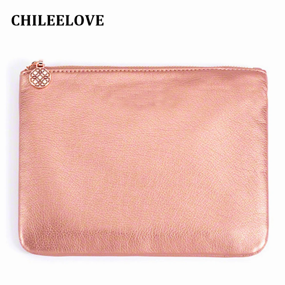 CHILEELOVE 2018 розовая золотая серая PU Большая Сумка портативная модная косметическая