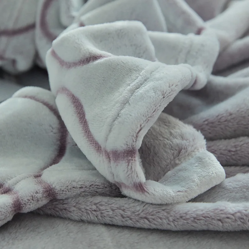 Sookie фланелевое одеяло катионный принт более мягкий теплый Cobertor скандинавские полосы трикотажное покрывало-плед для кровати дивана
