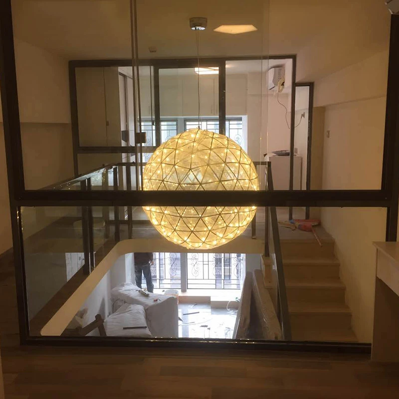 Подвесной светильник ручной работы из нержавеющей стали современный для виллы