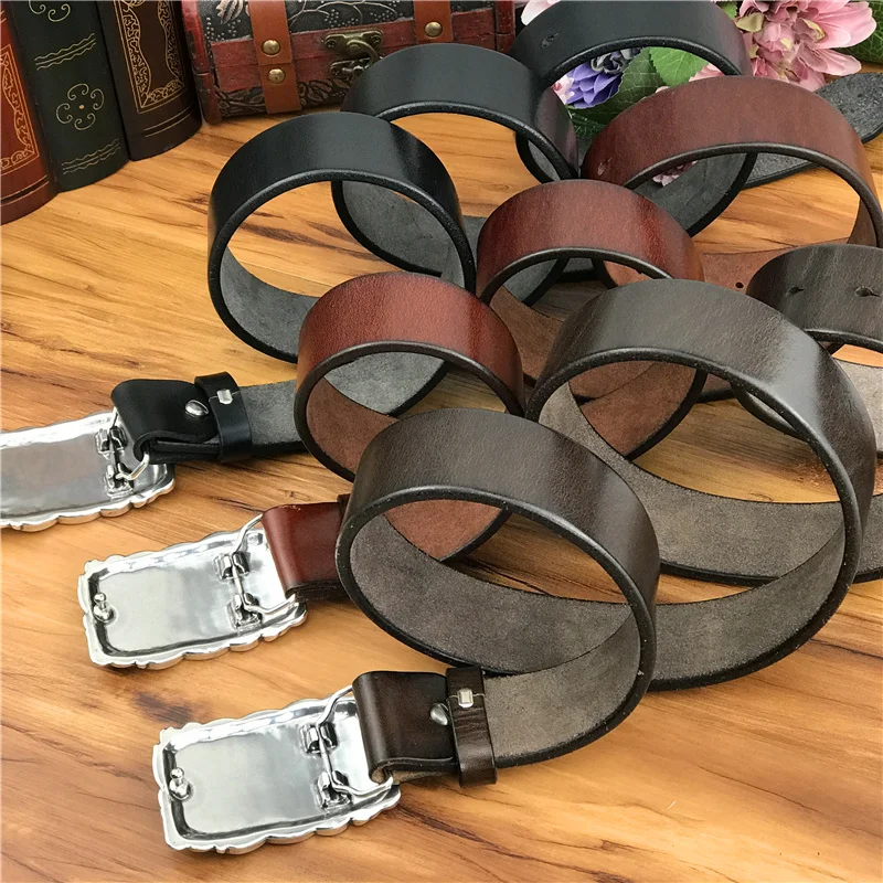 Роскошный мужской ремень с металлической пряжкой из натуральной кожи Ceinture Homme, кожаный ремень для мужчин, джинсовый мужской ремень Riem Wide MBT0589