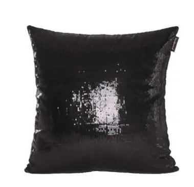Простые черные/Серебристые наволочки с пайетками наволочка для подушки
