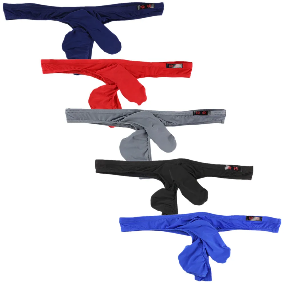 Пикантные для мужчин стринги Ice Silk Lift пенис + яичка Чехол Нижнее бельё девочек