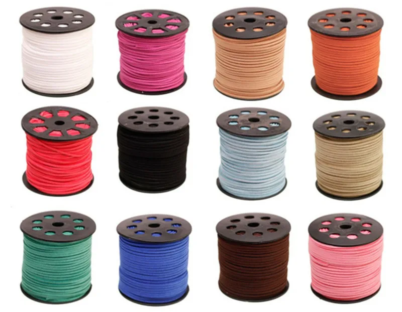 10 ярдов (3 мм) плоский шнур из искусственной бархатной кожи нить для изготовления