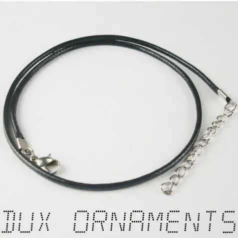 Ювелирный резиновый шнур 20 х2 мм с лобстером + витая сингапурская цепь застежкой