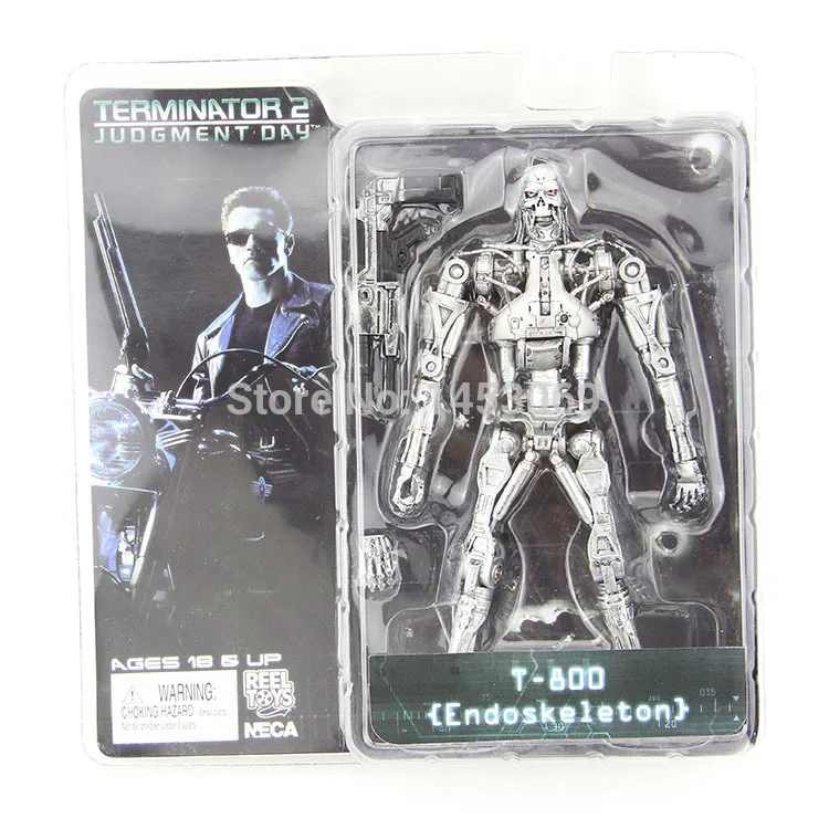 NECA Terminator 2 Судный день T-800 эндоскелет ПВХ фигурка робот игрушки " 18 см модель игрушки# ZJZ003