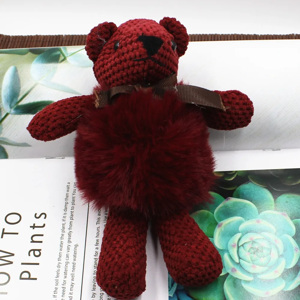 Милый 18 см брелок biger Bear, брелок с помпоном, брелок для ключей, шерстяной автомобильный брелок, аксессуары для ключей