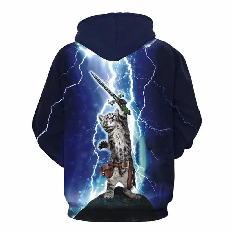 ISTider Cat Lightning Thunder 3D Толстовка для мужчин/женщин толстовки с капюшоном Harajuku Thundercat толстовки наряды осенние тонкие свитшоты