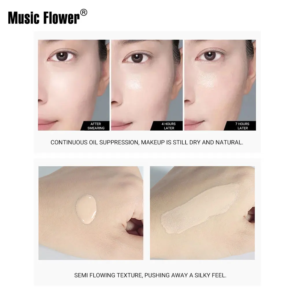Music Flower BB крем 4 в 1 длительное увлажнение с осветляющим эффектом корректор