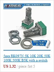 5 шт. WH148 B1K B2K B5K B10K B20K B50K B100K B250K B500K B1M 3pin 15 мм 1 K, 2K 5K 10K 20K 50K 100K 250K 500K 1 м hjxrhgal