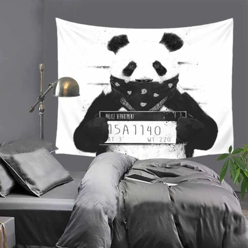 Новый детский настенный гобелен Love Pandas декорация из мультфильма для спальни
