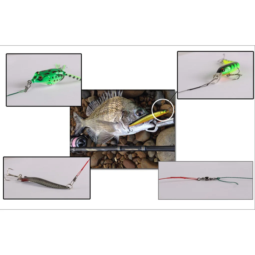 

10pcs Fishing Line Wire Leaders Interlock Snap Fishing Lure Tackles Winter Fishing Gear Accessories Connector Copper Swivel