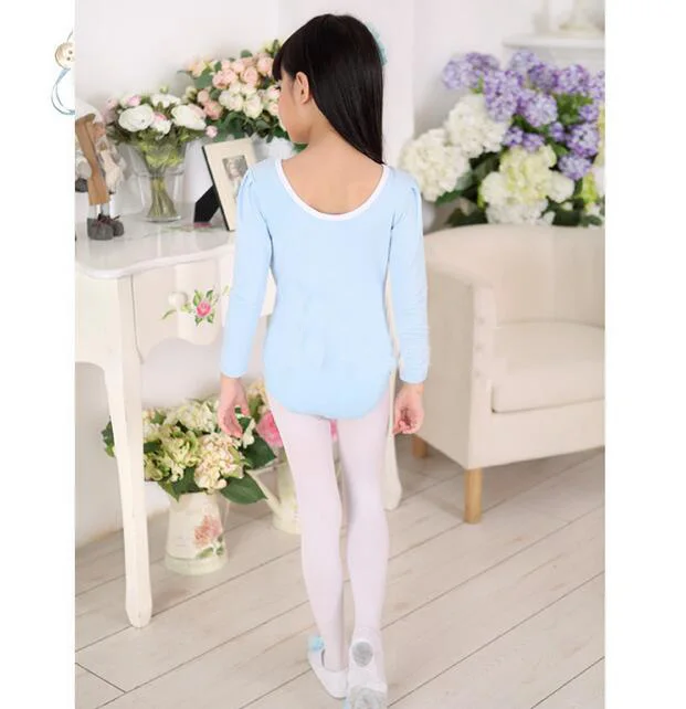 

One Piece Ballet Dancewear Kids Girls Long Sleeve Gymnastics Leotard Bodysuit Dance Clothes Children Ballet Costumes For Girls