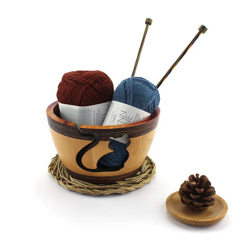 Вязание крючком деревянная пряжа чаша|yarn colors|bowlbowl wood |