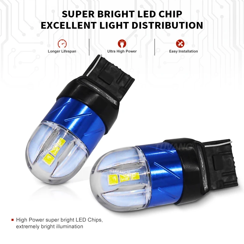 2 шт. Автомобильные светодиодные сигналы поворота T20 7440 W21W 3030 6SMD | Автомобили и