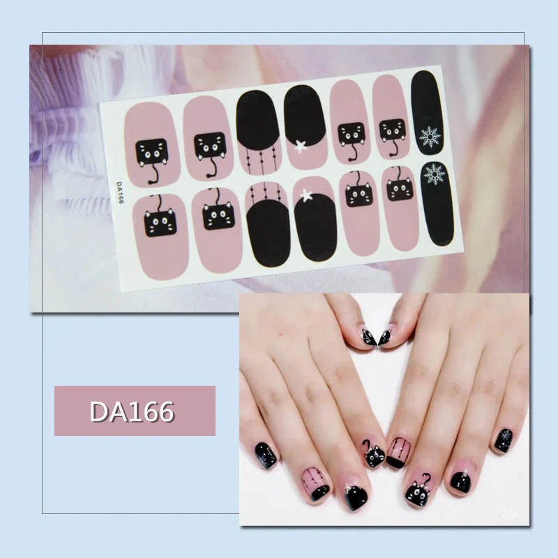 Dropshipping 1 Sheet Nail Sticker Waterproof Adhesive Nail Decals Manicure Nails Decor DIY SMJ