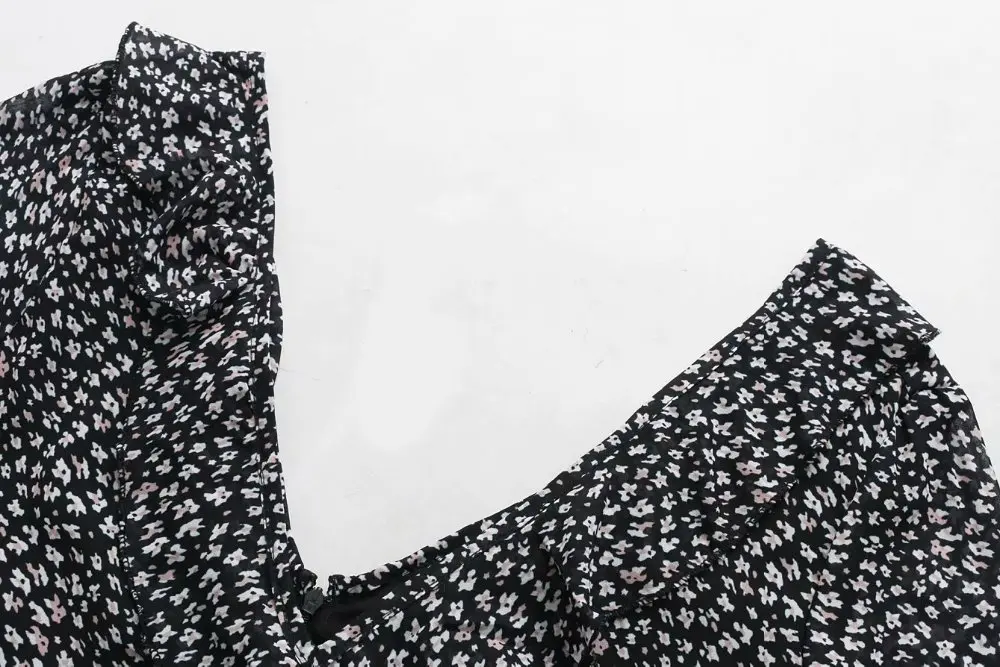 2019 za women's one pieces FORAL printed jumpsuit ruffles jumpsuits &amp rompers female capris overalls catsuit shorts | Женская