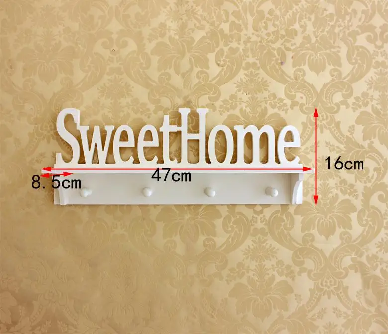 Sweetome белый деревянный крюк Clapboard настенная полка вешалка для украшения домашней