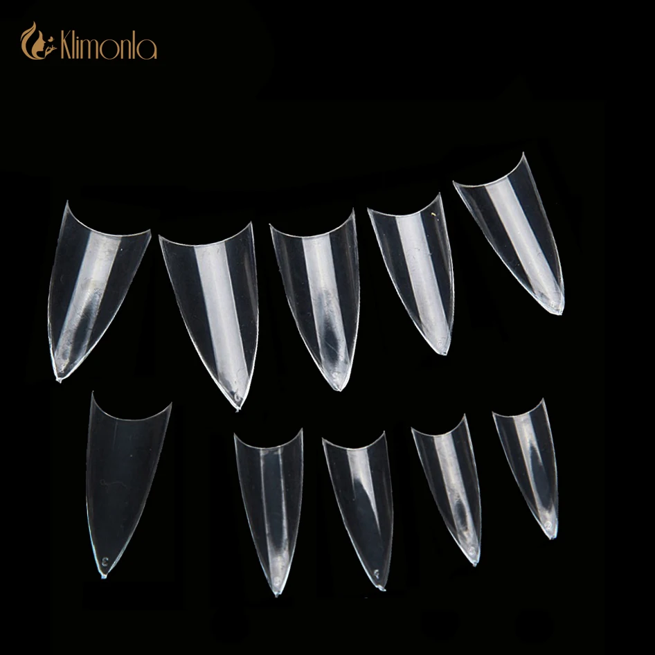 500 шт. искусственные французские накладные ногти на шпильках|nail art tips|stiletto nail