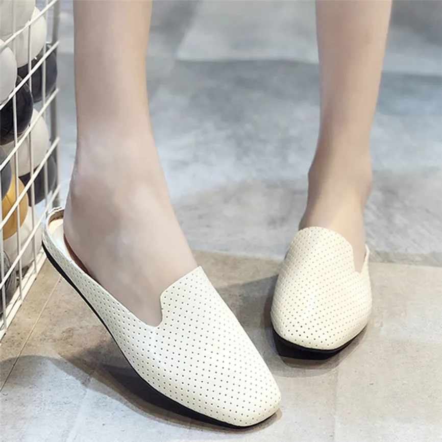 SAGACE/женские шлепанцы на низком каблуке пляжная обувь большого размера 28 #4 лето