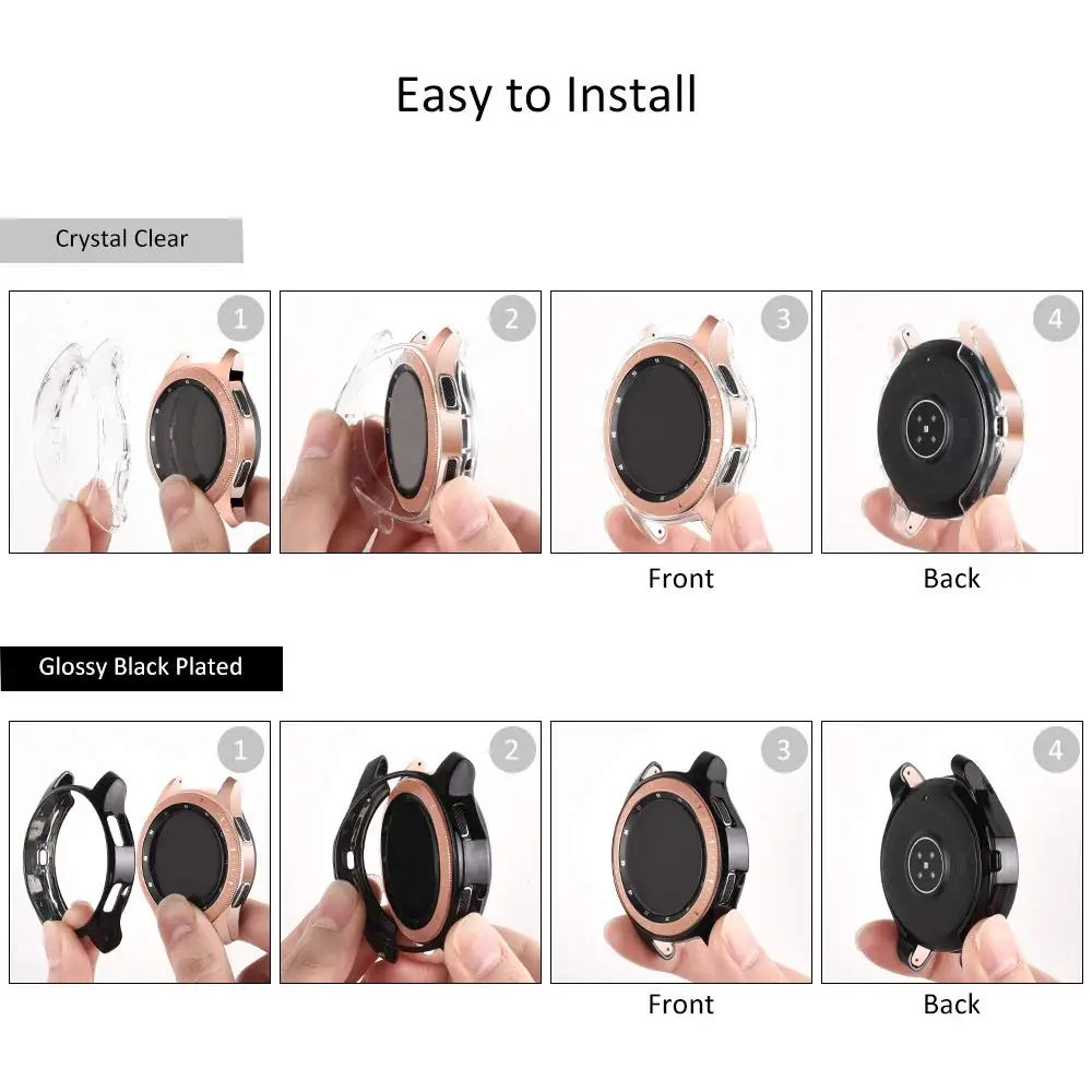 Мягкий ультра-тонкий ТПУ защитный чехол для samsung Galaxy Watch 42 мм 46 мм Защитная крышка оболочка Полная Защитная повязка для gear S3